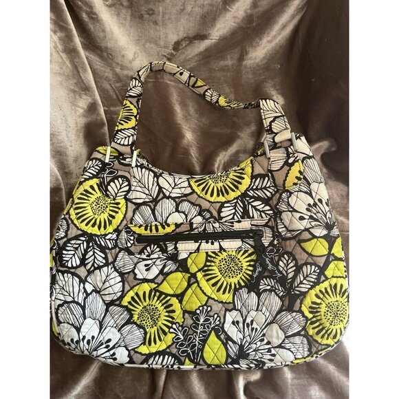 Vera Bradley Retired Emily Satchel Citron Quilted Shoulder Purse NICE SEE PHOTOS - Picture 11 of 16